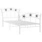 vidaXL Einzelbett mit Fußball-Design Weiß Metall 90x200 cm vidaXL Einzelbett mit Fußball-Design Weiß Metall 90x200 cm