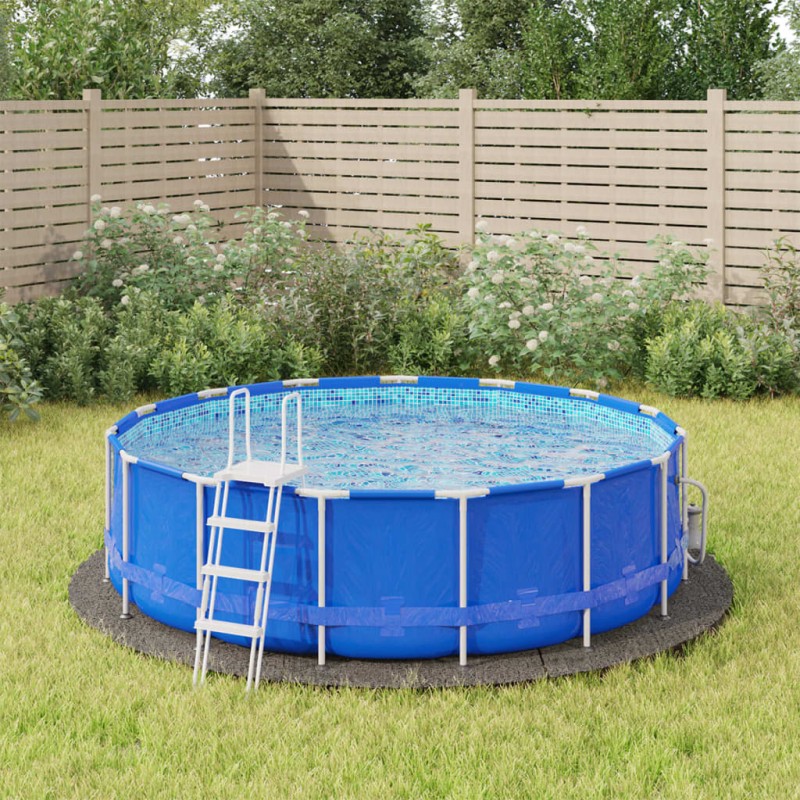 Pool-Bodentuch Hellgrau Ø366 cm Polyester Geotextil Pool-Bodentuch Hellgrau Ø366 cm Polyester Geotextil