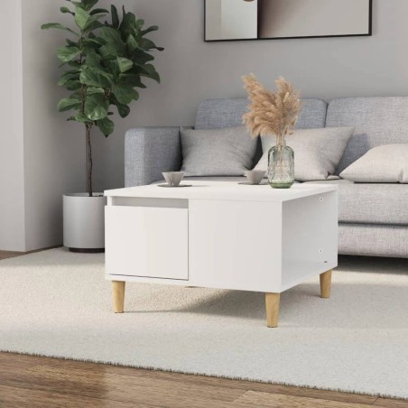 Couchtisch Weiß 55x55x36,5 cm Holzwerkstoff