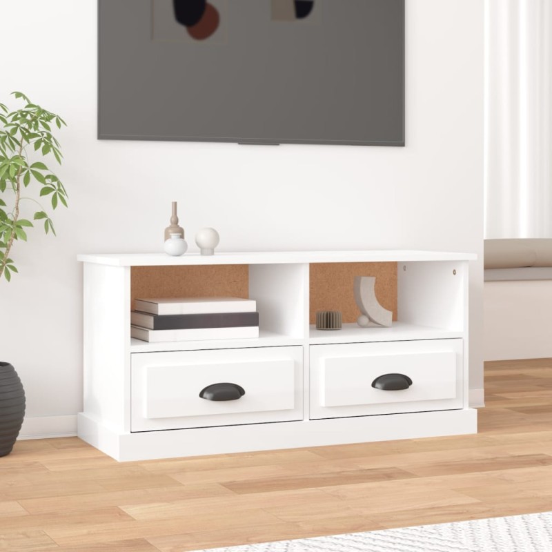 TV-Schrank Hochglanz-Weiß 93x35,5x45 cm Holzwerkstoff TV-Schrank Hochglanz-Weiß 93x35,5x45 cm Holzwerkstoff