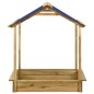 vidaXL Garten-Spielhaus mit Sandkasten 128x120x145 cm Kiefernholz vidaXL Garten-Spielhaus mit Sandkasten 128x120x145 cm Kiefernholz