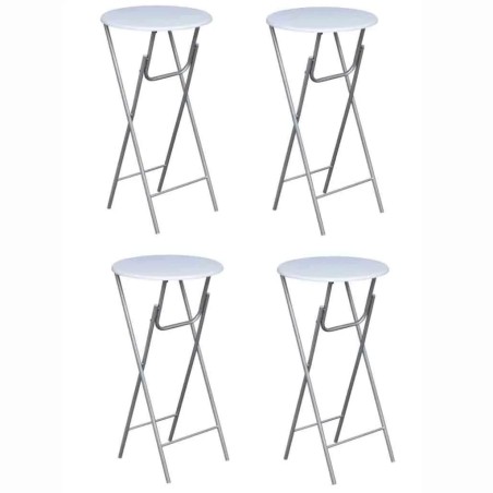 Stehtische 4 Stk. mit MDF Tischplatte Weiß