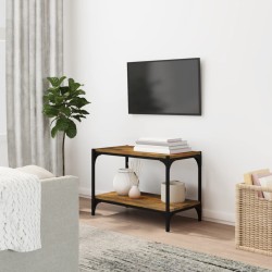 vidaXL TV-Schrank Räuchereiche 60x33x41 cm Holzwerkstoff und Stahl