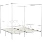Himmelbett-Gestell Weiß Metall 200 x 200 cm Himmelbett-Gestell Weiß Metall 200 x 200 cm