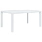 Gartentisch Weiß 150 x 90 x 72 cm Kunststoff Rattan-Optik Gartentisch Weiß 150 x 90 x 72 cm Kunststoff Rattan-Optik