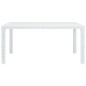 Gartentisch Weiß 150 x 90 x 72 cm Kunststoff Rattan-Optik Gartentisch Weiß 150 x 90 x 72 cm Kunststoff Rattan-Optik