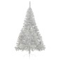 Künstlicher Halb-Weihnachtsbaum mit Ständer Silbern 240 cm PVC Künstlicher Halb-Weihnachtsbaum mit Ständer Silbern 240 cm PVC