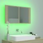 LED-Bad-Spiegelschrank Sonoma-Eiche 80x12x45 cm Acryl LED-Bad-Spiegelschrank Sonoma-Eiche 80x12x45 cm Acryl