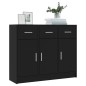 Sideboard Schwarz 91x28x75 cm Holzwerkstoff Sideboard Schwarz 91x28x75 cm Holzwerkstoff