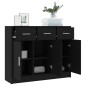 Sideboard Schwarz 91x28x75 cm Holzwerkstoff Sideboard Schwarz 91x28x75 cm Holzwerkstoff