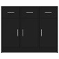 Sideboard Schwarz 91x28x75 cm Holzwerkstoff Sideboard Schwarz 91x28x75 cm Holzwerkstoff