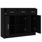 Sideboard Schwarz 91x28x75 cm Holzwerkstoff Sideboard Schwarz 91x28x75 cm Holzwerkstoff