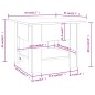 Couchtisch Weiß 55x55x42 cm Holzwerkstoff Couchtisch Weiß 55x55x42 cm Holzwerkstoff