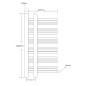 vidaXL Badheizkörper Handtuchhalter E-Form 600x1200 mm vidaXL Badheizkörper Handtuchhalter E-Form 600x1200 mm