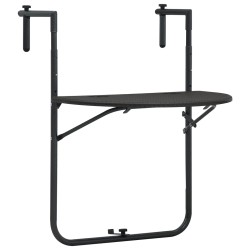 Balkonhängetisch Braun 60x64x83,5 cm Kunststoff Rattanoptik