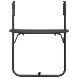Balkonhängetisch Braun 60x64x83,5 cm Kunststoff Rattanoptik