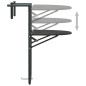 Balkonhängetisch Braun 60x64x83,5 cm Kunststoff Rattanoptik Balkonhängetisch Braun 60x64x83,5 cm Kunststoff Rattanoptik