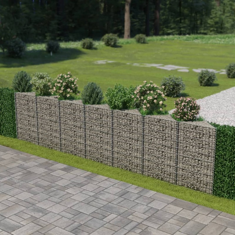 Gabionenwand Verzinkter Stahl 450×30×100 cm Gabionenwand Verzinkter Stahl 450×30×100 cm