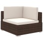 vidaXL 8-tlg. Garten-Lounge-Set mit Auflagen Poly Rattan Braun vidaXL 8-tlg. Garten-Lounge-Set mit Auflagen Poly Rattan Braun