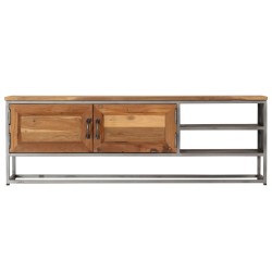vidaXL TV-Schrank Recyceltes Teak und Stahl 120 x 30 x 40 cm