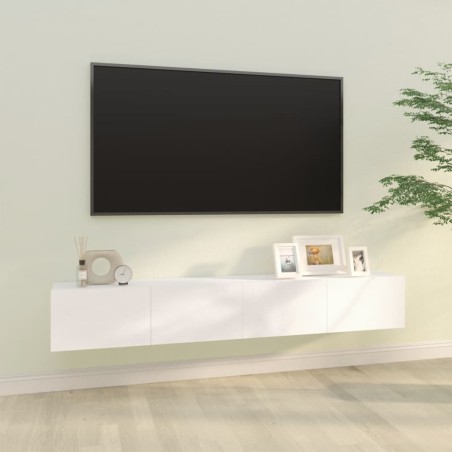 TV-Wandschränke 2 Stk. Weiß 100x30x30 cm Holzwerkstoff