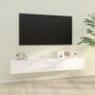 TV-Wandschränke 2 Stk. Weiß 100x30x30 cm Holzwerkstoff TV-Wandschränke 2 Stk. Weiß 100x30x30 cm Holzwerkstoff