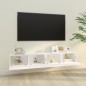 TV-Wandschränke 2 Stk. Weiß 100x30x30 cm Holzwerkstoff TV-Wandschränke 2 Stk. Weiß 100x30x30 cm Holzwerkstoff