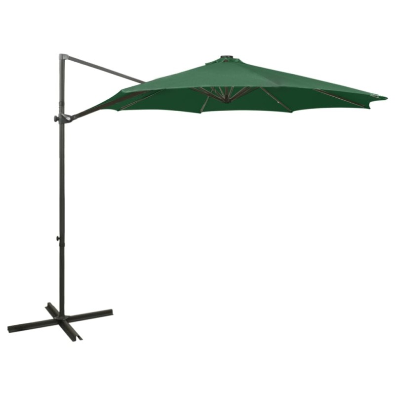Ampelschirm mit Mast und LED Grün 300 cm Ampelschirm mit Mast und LED Grün 300 cm