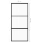 Schiebetür ESG-Glas und Aluminium 90x205 cm Schwarz Schiebetür ESG-Glas und Aluminium 90x205 cm Schwarz