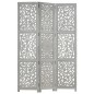 vidaXL 3tlg. Raumteiler Handgeschnitzt Grau 120×165cm Mango Massivholz vidaXL 3tlg. Raumteiler Handgeschnitzt Grau 120×165cm Mango Massivholz