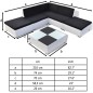 vidaXL 6-tlg. Garten-Lounge-Set mit Auflagen Poly Rattan Weiß vidaXL 6-tlg. Garten-Lounge-Set mit Auflagen Poly Rattan Weiß