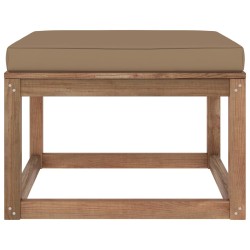 Gartenhocker mit Taupe Kissen