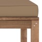 Gartenhocker mit Taupe Kissen Gartenhocker mit Taupe Kissen