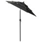 vidaXL Sonnenschirm mit Aluminium-Mast 3-lagig Schwarz 2 m vidaXL Sonnenschirm mit Aluminium-Mast 3-lagig Schwarz 2 m