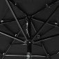 vidaXL Sonnenschirm mit Aluminium-Mast 3-lagig Schwarz 2 m vidaXL Sonnenschirm mit Aluminium-Mast 3-lagig Schwarz 2 m