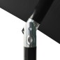 vidaXL Sonnenschirm mit Aluminium-Mast 3-lagig Schwarz 2 m vidaXL Sonnenschirm mit Aluminium-Mast 3-lagig Schwarz 2 m