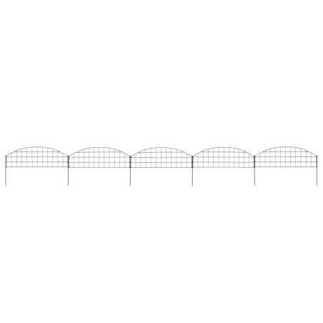 Gartenzaun Set Konvex 77,3x26 cm Grün