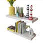 2er Set MDF Wandregal Hängeregal Wandboard Bücher/DVD Regal, weiß 2er Set MDF Wandregal Hängeregal Wandboard Bücher/DVD Regal, weiß