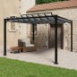 Pavillon mit Lamellendach 3x3 m Anthrazit Stoff und Aluminium Pavillon mit Lamellendach 3x3 m Anthrazit Stoff und Aluminium