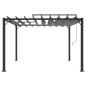 Pavillon mit Lamellendach 3x3 m Anthrazit Stoff und Aluminium Pavillon mit Lamellendach 3x3 m Anthrazit Stoff und Aluminium