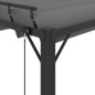 Pavillon mit Lamellendach 3x3 m Anthrazit Stoff und Aluminium Pavillon mit Lamellendach 3x3 m Anthrazit Stoff und Aluminium