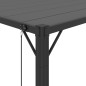 Pavillon mit Lamellendach 3x3 m Anthrazit Stoff und Aluminium Pavillon mit Lamellendach 3x3 m Anthrazit Stoff und Aluminium