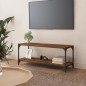 TV-Schrank Räuchereiche 100x33x41 cm Holzwerkstoff und Stahl TV-Schrank Räuchereiche 100x33x41 cm Holzwerkstoff und Stahl