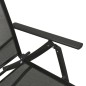3-tlg. Garten-Lounge-Set Textilene und Aluminium Schwarz 3-tlg. Garten-Lounge-Set Textilene und Aluminium Schwarz