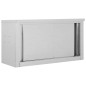 vidaXL Wandhängeschrank mit Schiebetüren 90×40×50 cm Edelstahl vidaXL Wandhängeschrank mit Schiebetüren 90×40×50 cm Edelstahl