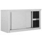 vidaXL Wandhängeschrank mit Schiebetüren 90×40×50 cm Edelstahl vidaXL Wandhängeschrank mit Schiebetüren 90×40×50 cm Edelstahl