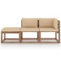 3-tlg. Garten-Lounge-Set aus Paletten mit Kissen Kiefernholz 3-tlg. Garten-Lounge-Set aus Paletten mit Kissen Kiefernholz