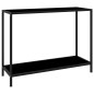 vidaXL Konsolentisch Schwarz 100x35x75 cm Hartglas vidaXL Konsolentisch Schwarz 100x35x75 cm Hartglas