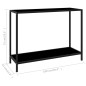 vidaXL Konsolentisch Schwarz 100x35x75 cm Hartglas vidaXL Konsolentisch Schwarz 100x35x75 cm Hartglas