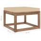 3-tlg. Garten-Lounge-Set aus Paletten mit Kissen Kiefernholz 3-tlg. Garten-Lounge-Set aus Paletten mit Kissen Kiefernholz